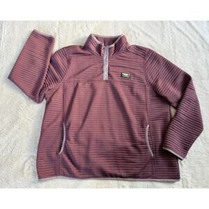 L.L. Bean Airlight Knit Snap Pullover Women’s Plus 2XL Pink Ribbed Stretch